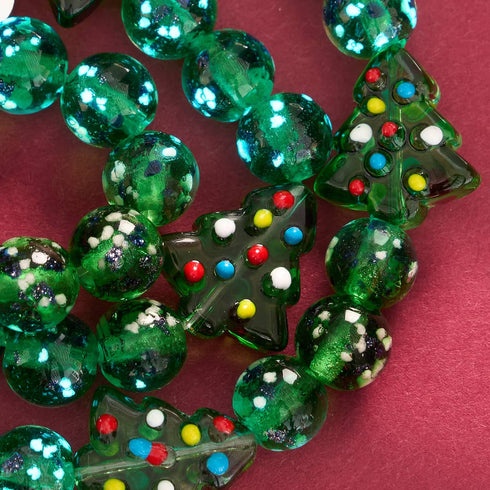 Emerald Evergreen | Silver | Firefly Glass Bracelet